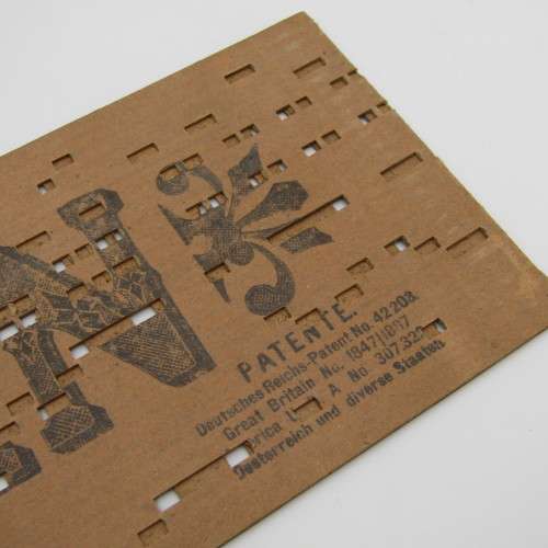 Punched Media MANOPAN music box strip - 1367 M - Sailing Merrily Home - Late 1800`s