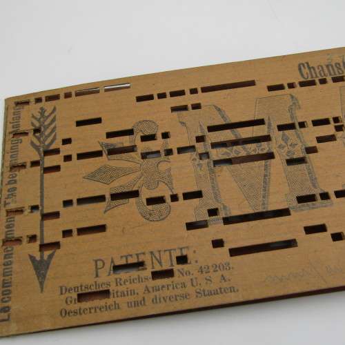 Punched Media MANOPAN music box strip - No. 621 - Ring the Bells of Heaven - Late 1800`s