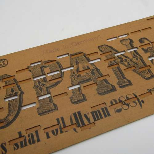 Punched Media MANOPAN music box strip - 1206 M - A few more years shal roll - Late 1800`s