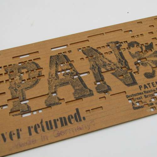 Punched Media MANOPAN music box strip - 1362 M - The ship that never returned - Late 1800`s