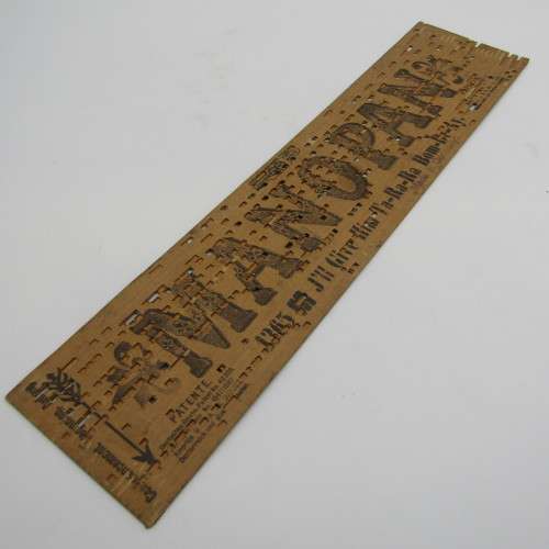 Punched Media MANOPAN music box strip - 1365 M - I`ll give him Ta-Ra-Ra - Late 1800`s