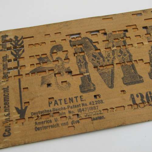 Punched Media MANOPAN music box strip - 1365 M - I`ll give him Ta-Ra-Ra - Late 1800`s