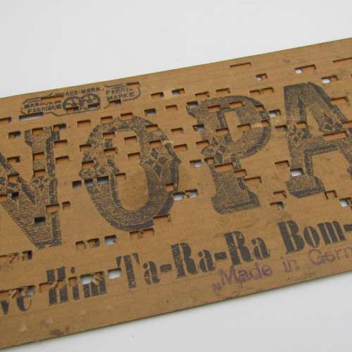 Punched Media MANOPAN music box strip - 1365 M - I`ll give him Ta-Ra-Ra - Late 1800`s