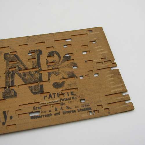 Punched Media MANOPAN music box strip - 1365 M - I`ll give him Ta-Ra-Ra - Late 1800`s