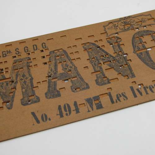 Punched Media MANOPAN music box strip - No. 494 M - Les Ivresses, Valse de Lamethe - Late 1800`s