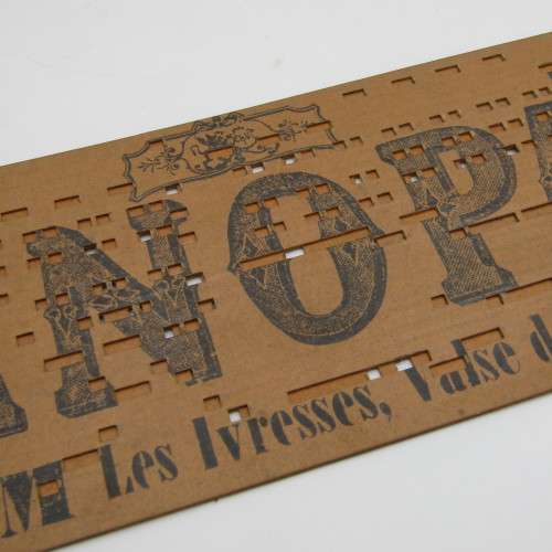 Punched Media MANOPAN music box strip - No. 494 M - Les Ivresses, Valse de Lamethe - Late 1800`s