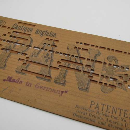 Punched Media MANOPAN music box strip - No. 607- The Sweet `By & B`- Late 1800`s