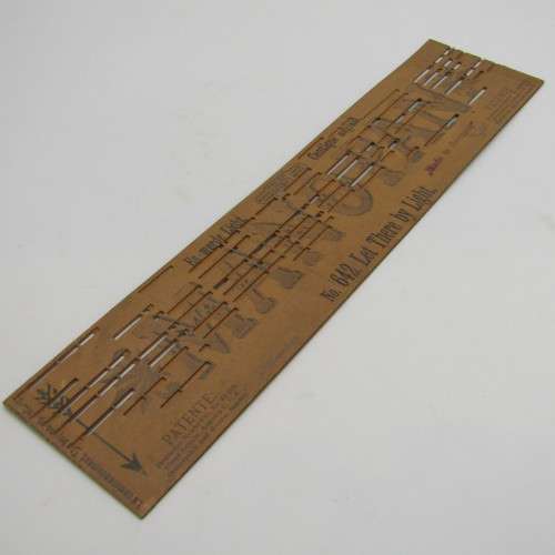Punched Media Manopan Music Box Strip No. 642 - Let there be light  - Late 1800`s