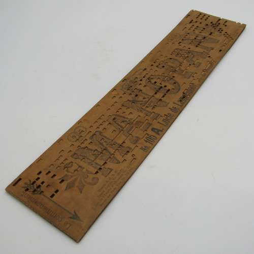 Punched Media Manopan Music Box Strip No. 105A - rare four side version - Late 1800`s