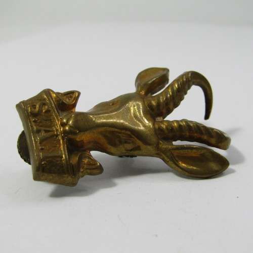 SA Infantry brass peak cap badge
