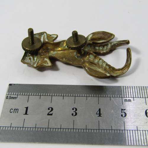 SA Infantry brass peak cap badge