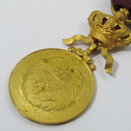 Belgium Army gold medal of the crown order