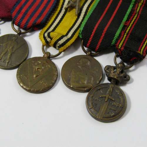 Set of 11 Belgium miniature medals