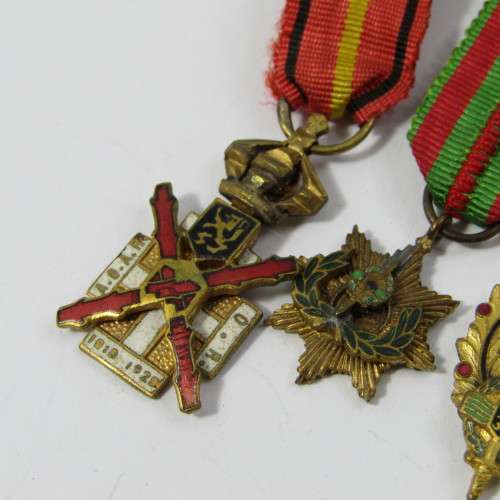 Set of 11 Belgium miniature medals