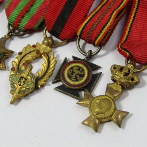 Set of 11 Belgium miniature medals