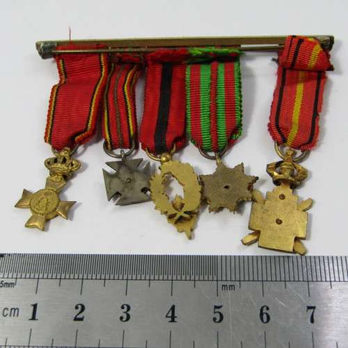Set of 11 Belgium miniature medals