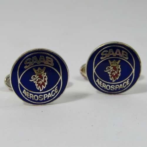 Pair of SAAB Aerospace cufflinks by Sporrong