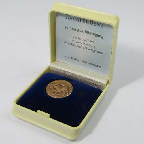 Medallion issued by Daimler Benz in 1996 to people working on military flight program