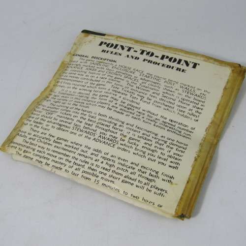 Vintage Point to Point horse racing game with rules, booklet, cards & accessories