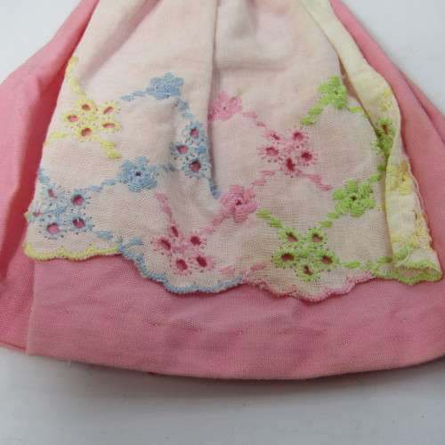 Barbie Doll pink and white dress