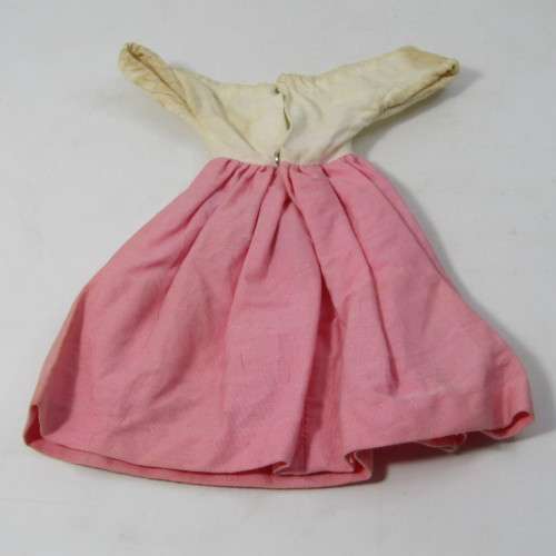 Barbie Doll pink and white dress