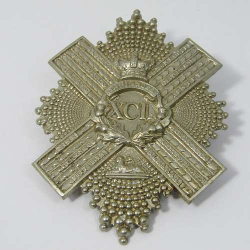 92nd Gordon Highlanders cross belt badge - Restrike