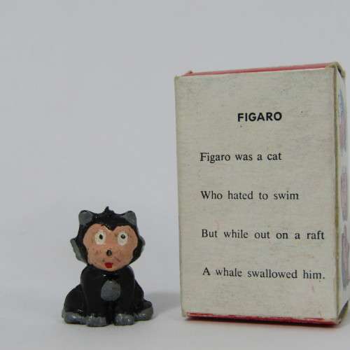 Vintage Disneykins Figaro Cat miniature figurine in box