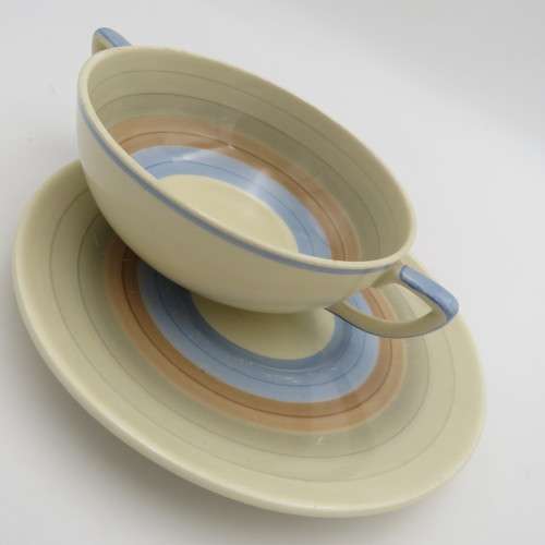Susie Cooper Crown Works soup cup and saucer