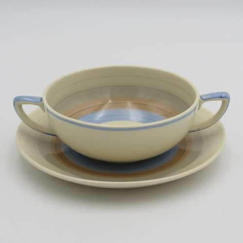 Susie Cooper Crown Works soup cup and saucer