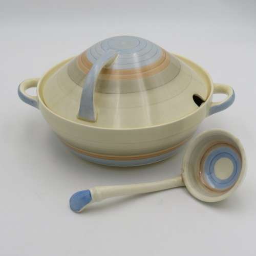 Susie Cooper Crown Works soup tureen with porcelain ladle