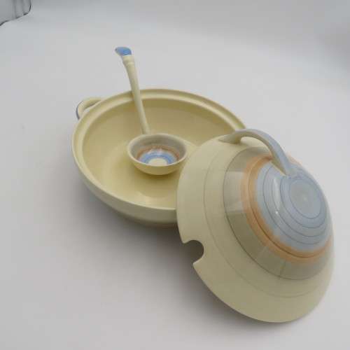 Susie Cooper Crown Works soup tureen with porcelain ladle