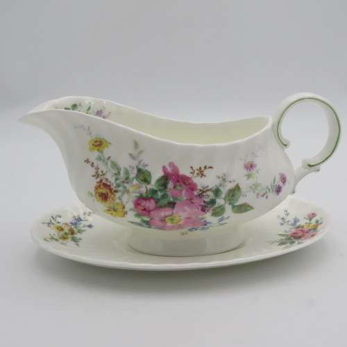 Royal Doulton Arcadia porcelain gravy boat and saucer