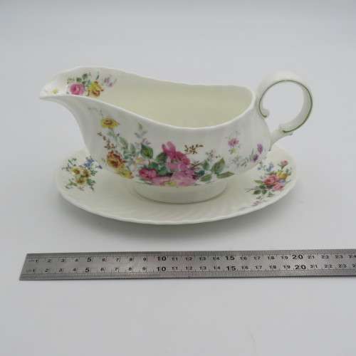 Royal Doulton Arcadia porcelain gravy boat and saucer