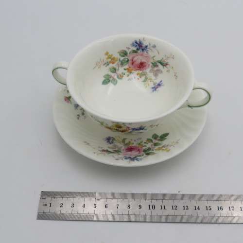Royal Doulton Arcadia porcelain soup duo
