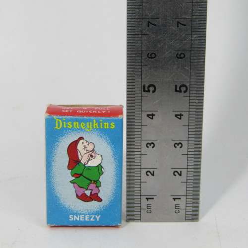 Vintage Disneykins Sneezy miniature figure in box