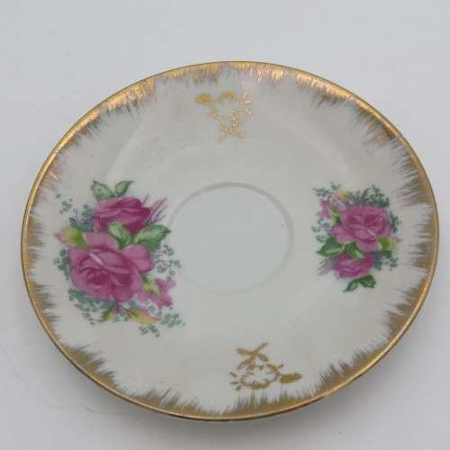 Floral Design porcelain tea trio