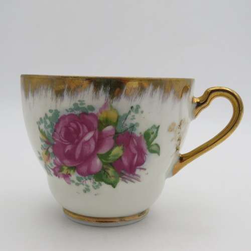 Floral Design Porcelain tea trio