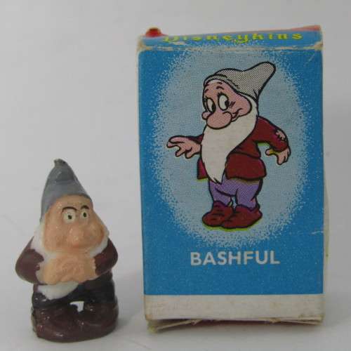 Vintage Disneykins Bashful dwarf miniature figurine in box