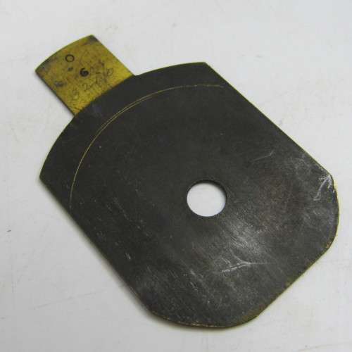 Set of 5 Antique Bruss aperture slides in leather case