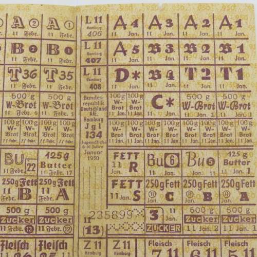 Post WW2 German Food ration coupon