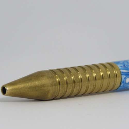Handmade brass and resin ball point pen - needs refill