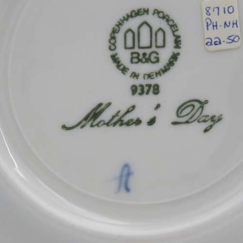 Biny & Grondahl 1978 Mother`s Day plate in box