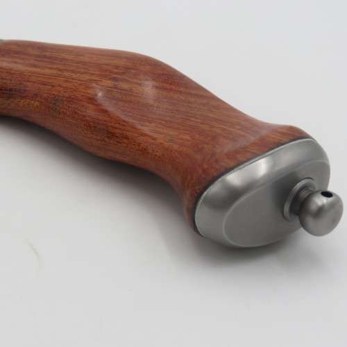 Handmade Hunter fixed blade knife with wooden handle and certificate