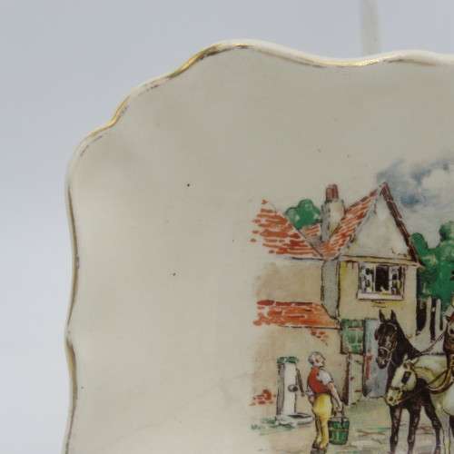 Mr Pickwick arrives at the swan - trinket holder - Sandland ware porcelain