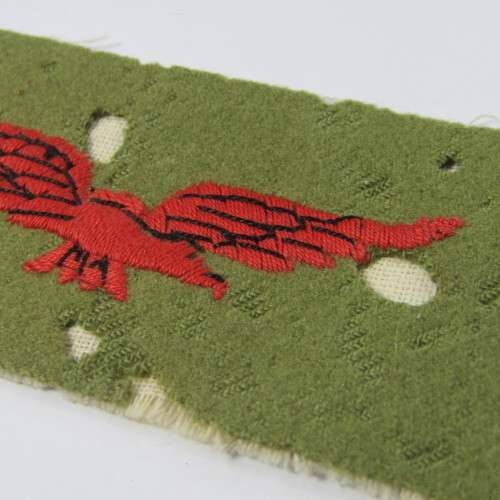 WW2 Royal Air Force tropical shoulder title - 50me holes