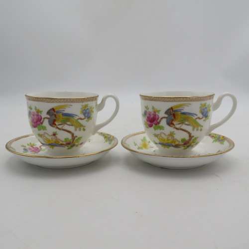 Pair of Collingwood`s porcelain cups and saucers - Antique