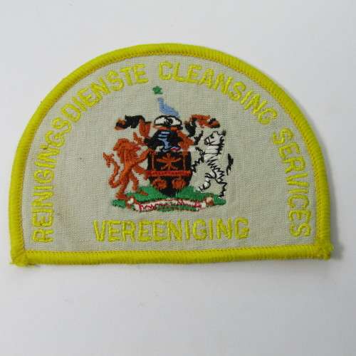 Vintage Vereeniging cleansing services cloth badge