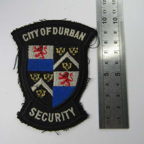 Vintage City of Durban Security cloth badge