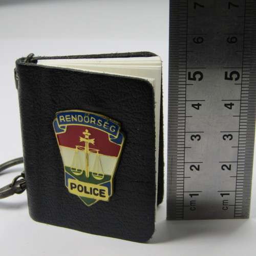 Hungarian Police badge and key chain booklet