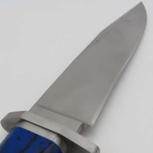 Large handmade fixed blade Bowie knife by Riaan Ras with certificate